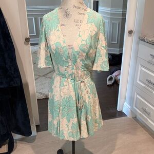 Angel Biba Mint and Cream Dress